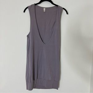 American Apparel Long V-Neck Lavender Tunic Vest